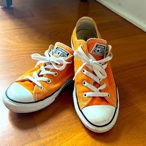 Converse size 3 orange and white
